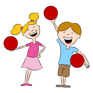Happy Dodgeball Kids Sticker