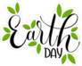 Happy Earth Day Lettering Sticker