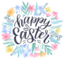 Happy Easter Greeting Card Easter Spring Background Sticker