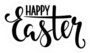 Happy Easter Hand Drawn Calligraphy Sticker