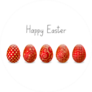 Happy Easter Set Of Red Eggs Sticker