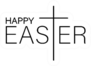 Happy Easter Sign Cross Christian Sticker