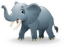 Happy Elephant Cartoon Sticker