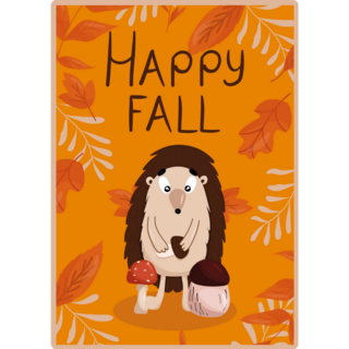 Happy Fall Hedgehog Sticker