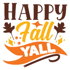 Happy Fall Yall Autumn Sticker