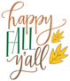 Happy Fall Yall Leaf Sticker