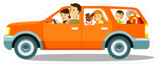 Happy Family Road Trip Sticker