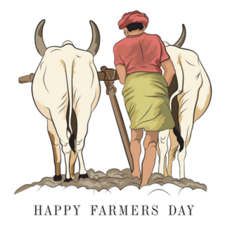 Happy Farmers Day Illustration Sticker