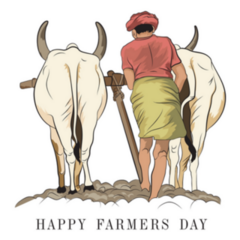Happy Farmers Day Illustration Sticker