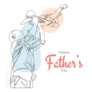 Happy Fathers Day Air Toss Sticker
