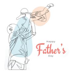 Happy Fathers Day Air Toss Sticker