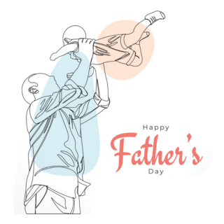 Happy Fathers Day Air Toss Sticker