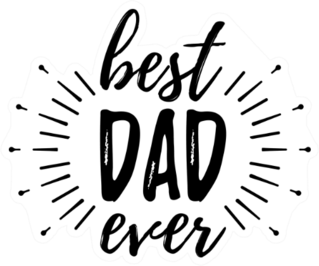 Happy Fathers Day Banner Sticker