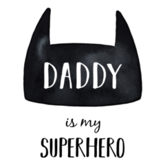 Happy Fathers Day Daddy Is My Superhero Sticker