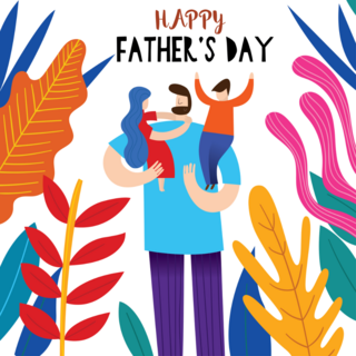 Happy Fathers Day Fun Artwork Sticker