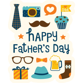 Happy Fathers Day Greeting Card Sticker
