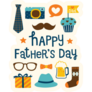 Happy Fathers Day Greeting Card Sticker