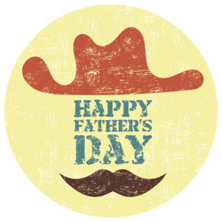 Happy Fathers Day Grunge Cowboy Sticker