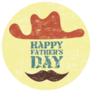 Happy Fathers Day Grunge Cowboy Sticker