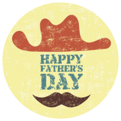 Happy Fathers Day Grunge Cowboy Sticker