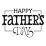 Happy Fathers Day Handwritten Sticker