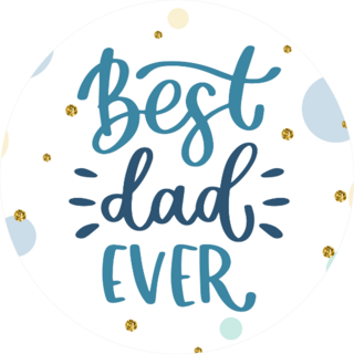 Happy Fathers Day Handwritten Sticker