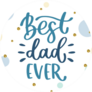 Happy Fathers Day Handwritten Sticker