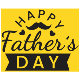 Happy Fathers Day Mustache Sticker