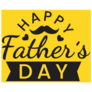 Happy Fathers Day Mustache Sticker