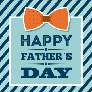 Happy Fathers Day Orange Bow Tie Sticker