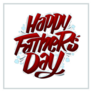 Happy Fathers Day Red Lettering Sticker