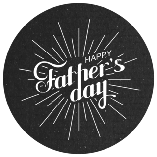 Happy Fathers Day Retro Circle Sticker
