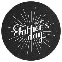Happy Fathers Day Retro Circle Sticker
