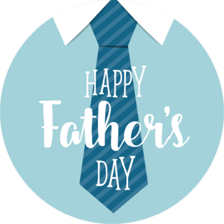 Happy Fathers Day With Big Tie Sticker