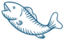 Happy Fish Illustration Sticker