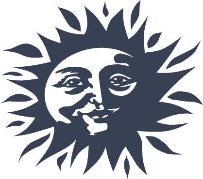 Happy Flaming Sun Sticker