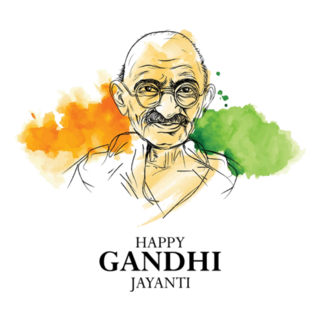 Happy Gandhi Jayanti. Celebrated In India Sticker