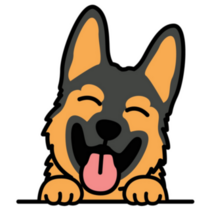 Happy German Shepherd Sticker
