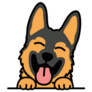 Happy German Shepherd Sticker