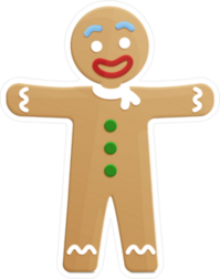 Happy Gingerbread Man Sticker