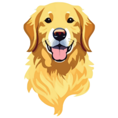 Happy Golden Cartoon Sticker
