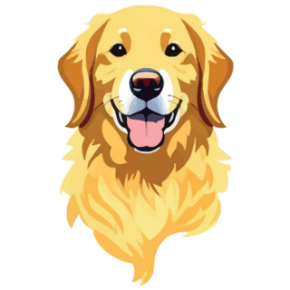 Happy Golden Cartoon Sticker