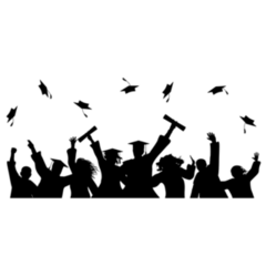 Happy Graduate Students Caps And Diploma Sticker