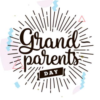 Happy Grandparents Day Abstract Sticker