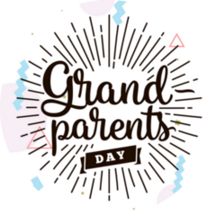 Happy Grandparents Day Abstract Sticker