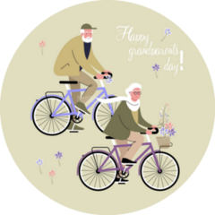 Happy Grandparents Day Bike Sticker