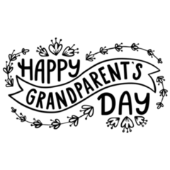 Happy Grandparents Day Calligraphic Sticker