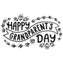 Happy Grandparents Day Calligraphic Sticker