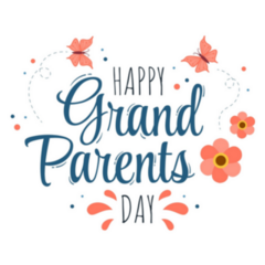 Happy Grandparents Day Cute Illustration Sticker