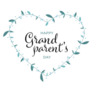Happy Grandparents Day Floral Heart Sticker